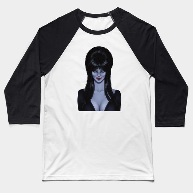 Elvira Baseball T-Shirt by Designs by Twilight